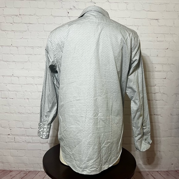ROBERT GRAHAM LONG SLEEVE BUTTON DOWN SHIRT XL flip cuff detail GUC *stain - Picture 10 of 15